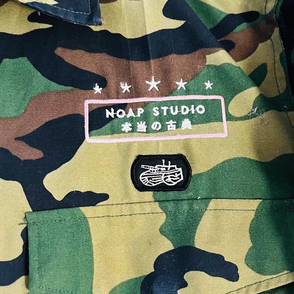 Vintage Camouflage Army Military Jacket with OG Patches + Custom Embroidery - Picture 4 of 9